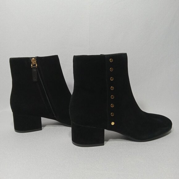 LAUREN RALPH LAUREN Wharton Black Suede Leather Ankle Boot Womens Size 5 - Picture 2 of 16